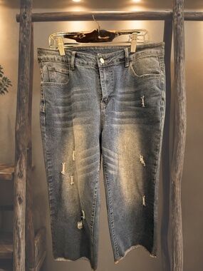 ZZSC Cosmo Distressed Jeans XL Stretch EUC - Size 12